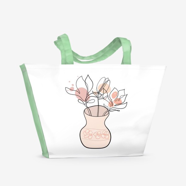 Пляжная сумка « «Цветы в вазе»»