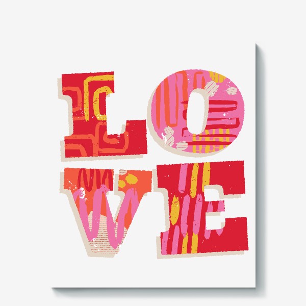 Холст «Love абстракция про Любовь»