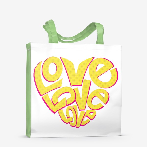 Сумка-шоппер «Love love love Леттеринг»