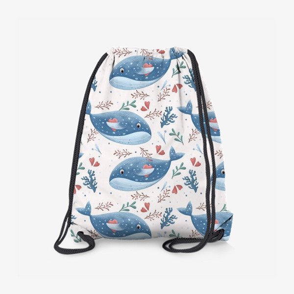 Рюкзак « Влюблённые киты»