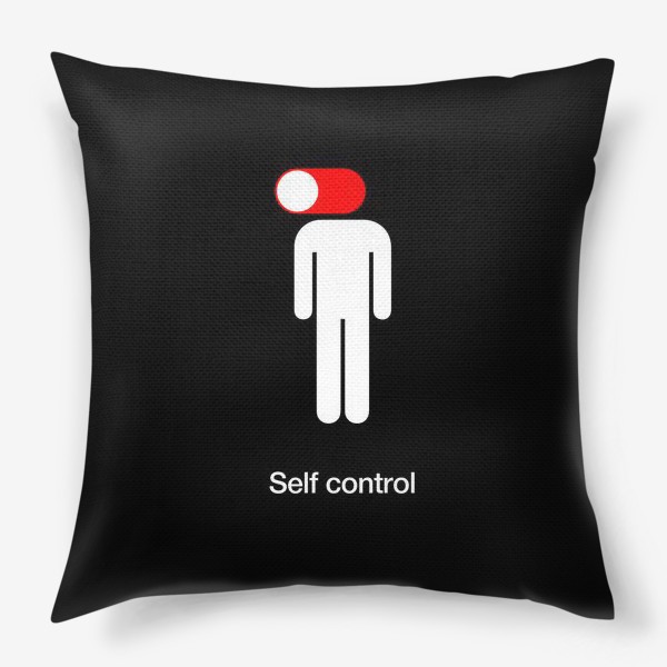 Подушка «Самоконтроль. Self control. Черный»