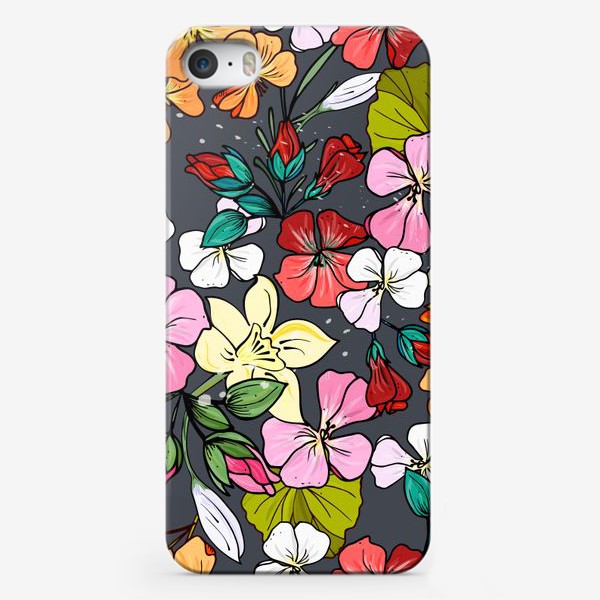 Чехол iPhone «цветочный узор герань»