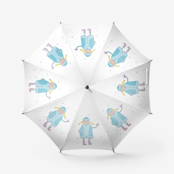 Зонт «Снегурочка и снегопад»