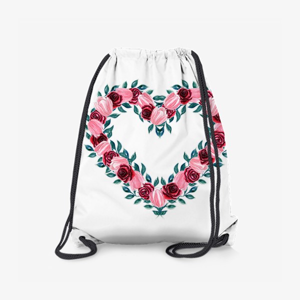 Рюкзак «Сердце из роз и тюльпанов»