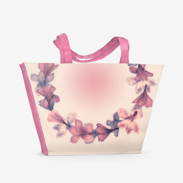 Пляжная сумка «Рамка из цветов нагчампы.»