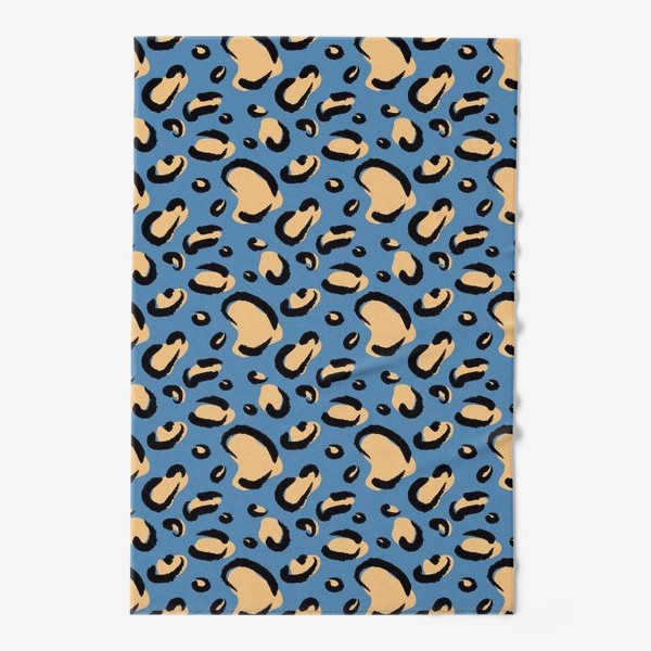Полотенце «Леопардовый принт на синем фоне»
