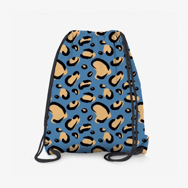 Рюкзак «Леопардовый принт на синем фоне»