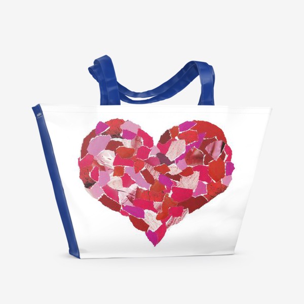Пляжная сумка «Сердце. Любовь. День святого Валентина. 14 февраля»