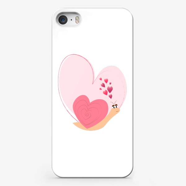 Чехол iPhone «Улитка с  сердцем»