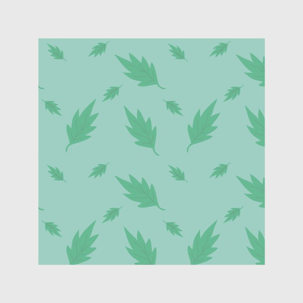 Скатерть «Нежный ботанический паттерн на зеленом фоне»