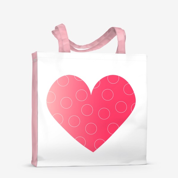 Сумка-шоппер «Сердце с кругами»