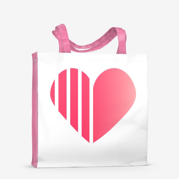Сумка-шоппер «Сердце с полосками»
