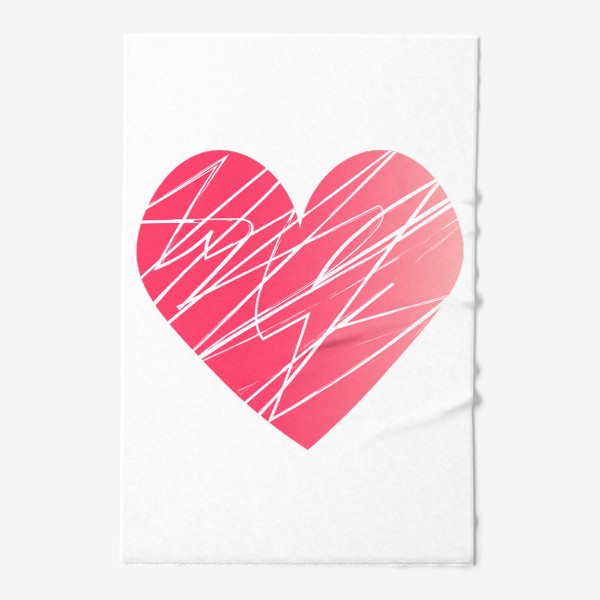 Полотенце «Розовое сердце»