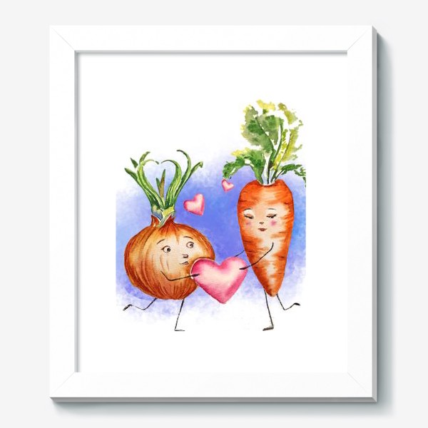 Картина «любовь овощи love is веселый принт лук морковь»