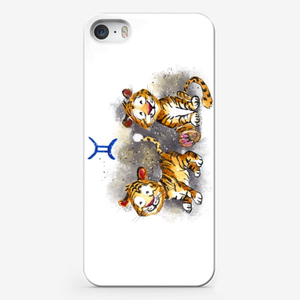 Чехол iPhone «близнецы гороскоп год тигра подарок веселый принт»