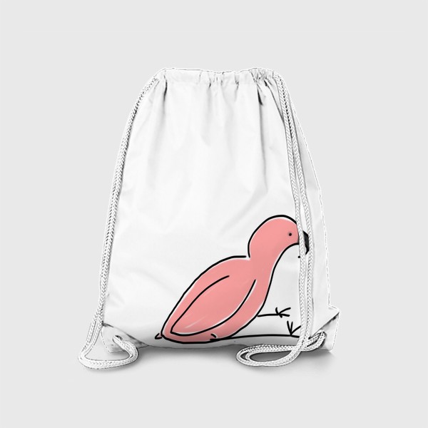Рюкзак «Фламинго сидит на полу.»