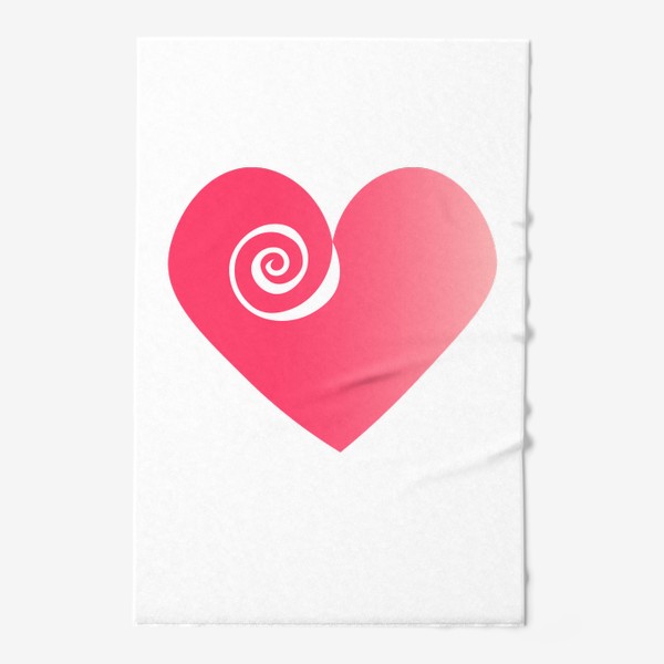 Полотенце «Сердце с розой»