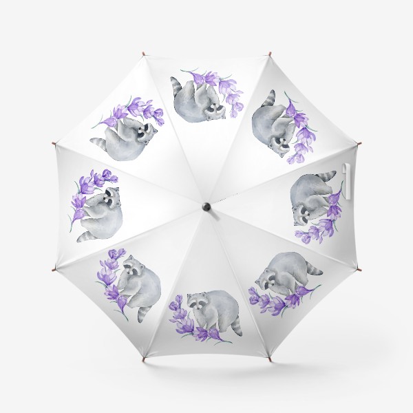Зонт «Енот и крокусы»