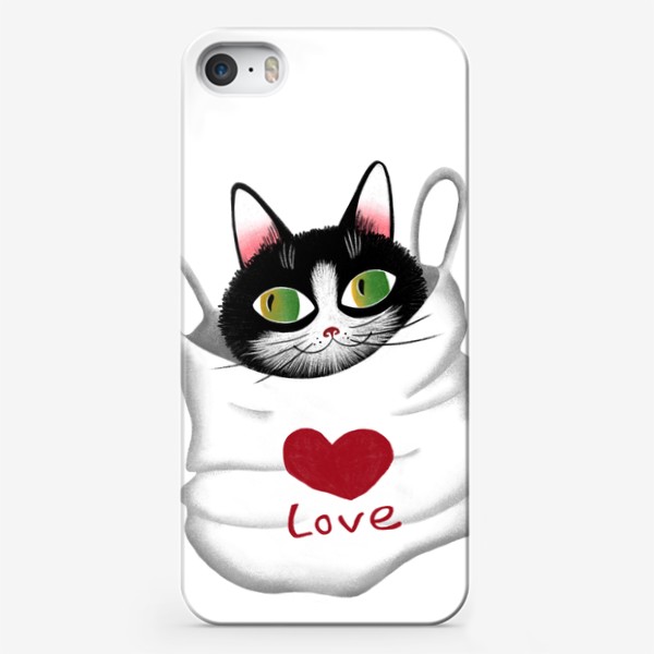 Чехол iPhone «Пакет полный любви (котик)»