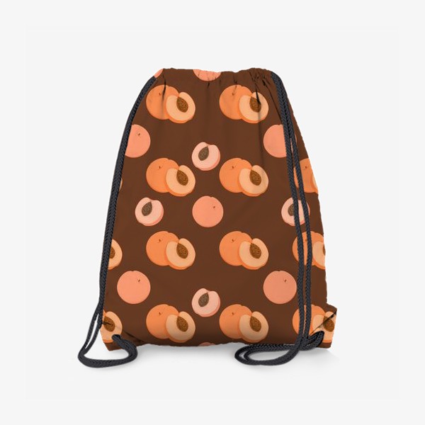 Рюкзак «Персики на коричневом»