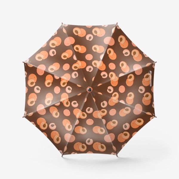 Зонт &laquo;Персики на коричневом&raquo;