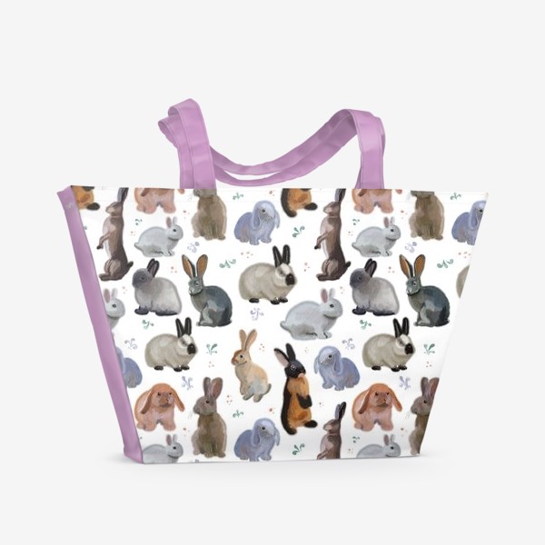 Пляжная сумка «Милые кролики»