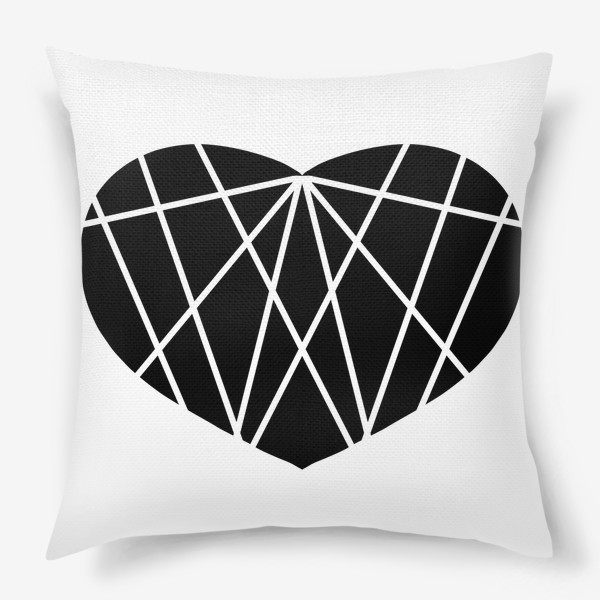 Подушка «Сердце геометрия »