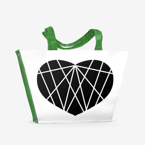 Пляжная сумка «Сердце геометрия »