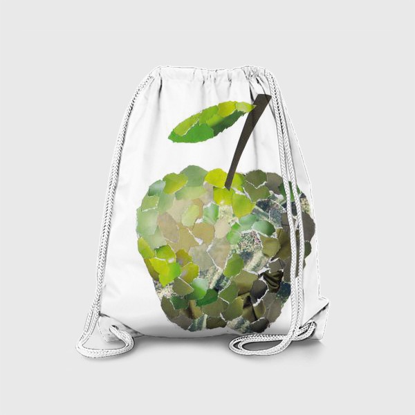 Рюкзак «Зеленое яблоко. Фрукты. Коллаж»
