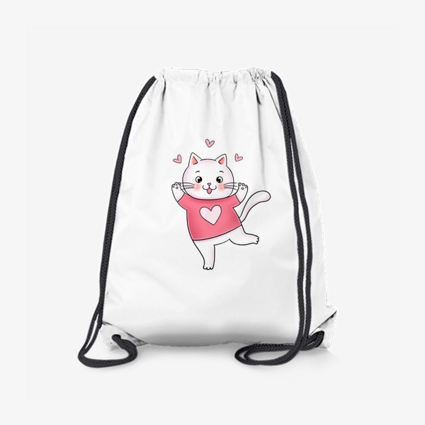 Рюкзак «Котик с сердечками»