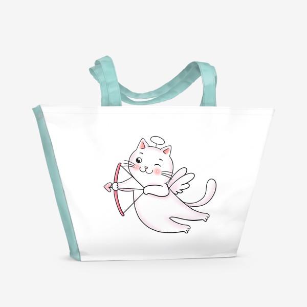Пляжная сумка «Котик амур (купидон)»