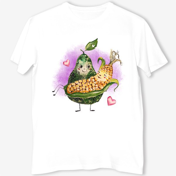 Футболка &laquo;любовь овощи love is веселый принт авокадо кукуруза&raquo;