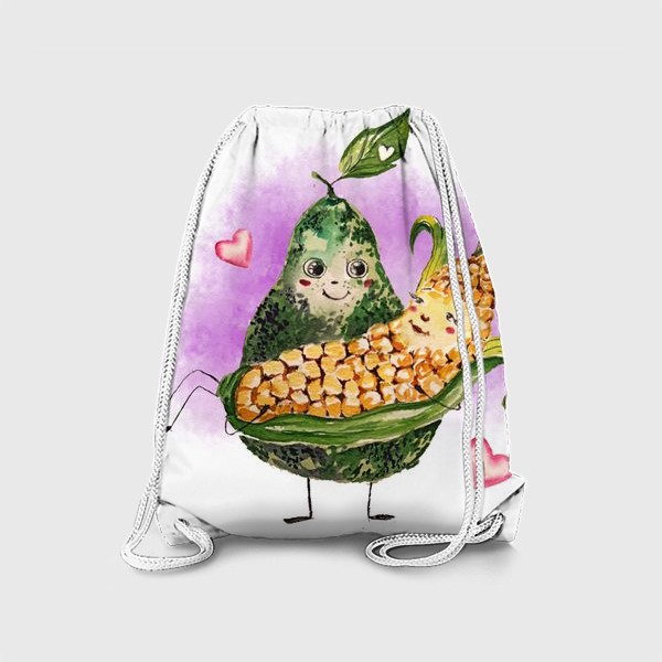 Рюкзак «любовь овощи love is веселый принт авокадо кукуруза»