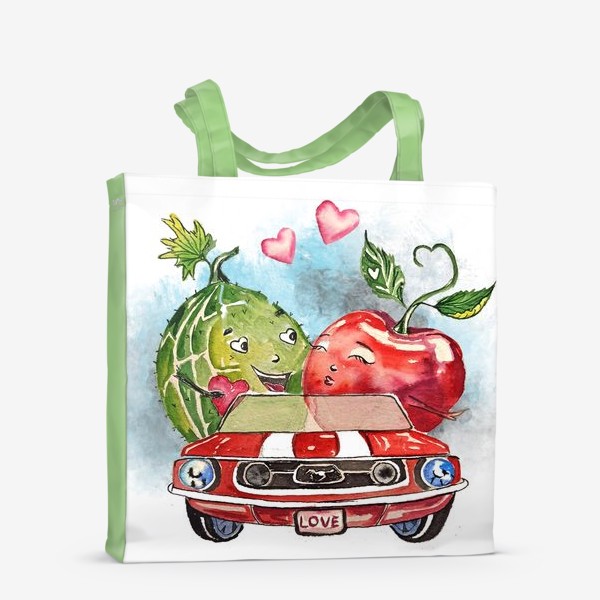 Сумка-шоппер «любовь овощи love is веселый принт»