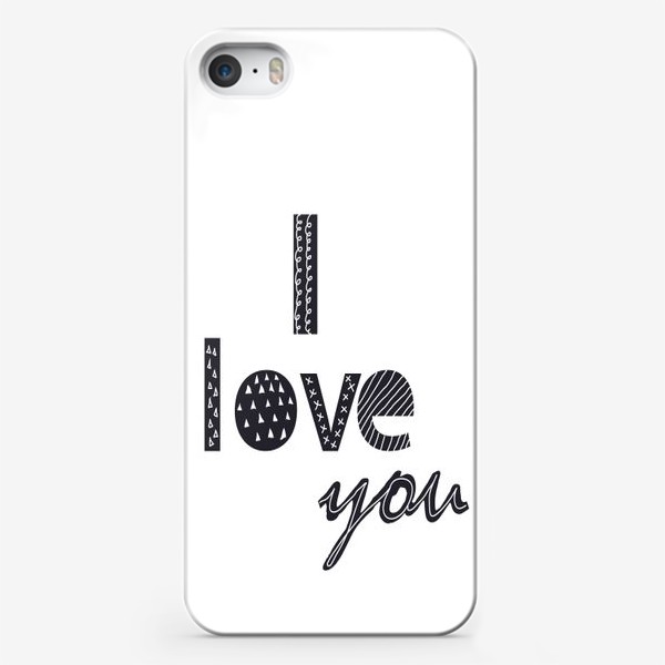 Чехол iPhone «Я тебя люблю. Надпись в скандинавском стиле»