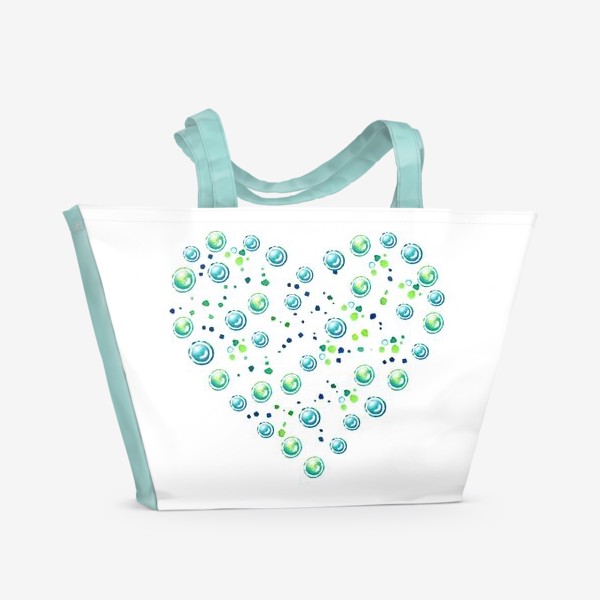 Пляжная сумка «Сердце из капелек»