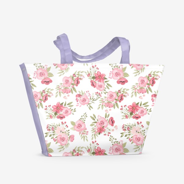 Пляжная сумка « Цветочный принт»
