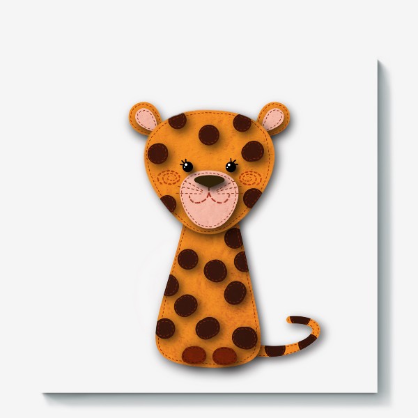 Холст «Милый игрушечный леопард»