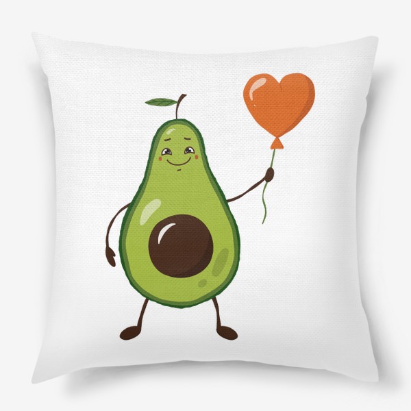Подушка «Авокадо с шариком сердечком»