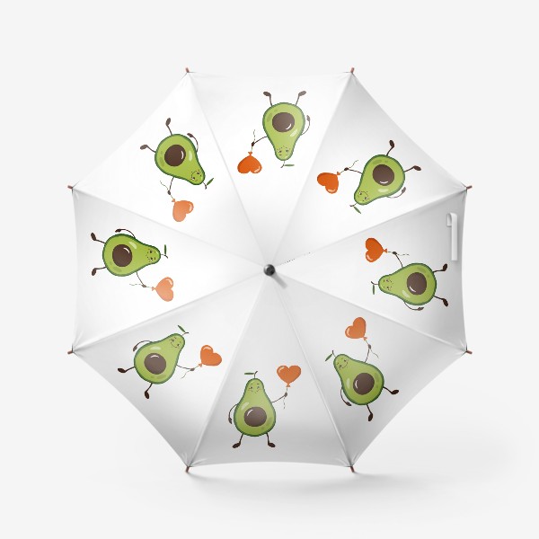Зонт «Авокадо с шариком сердечком»