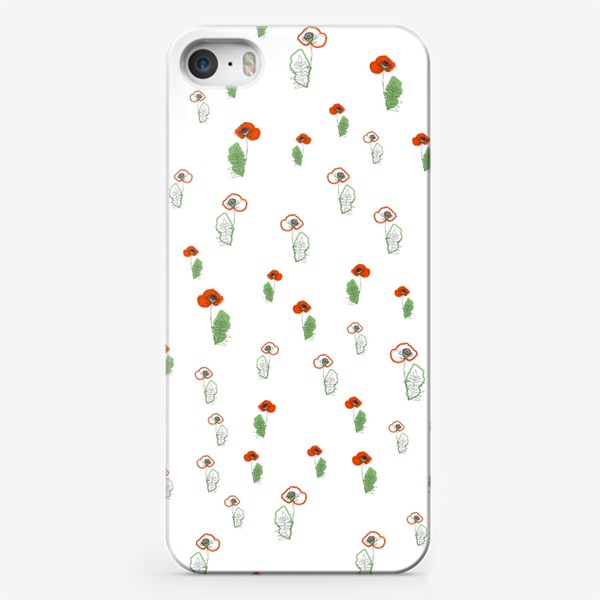 Чехол iPhone «Абстрактные маки паттерн»