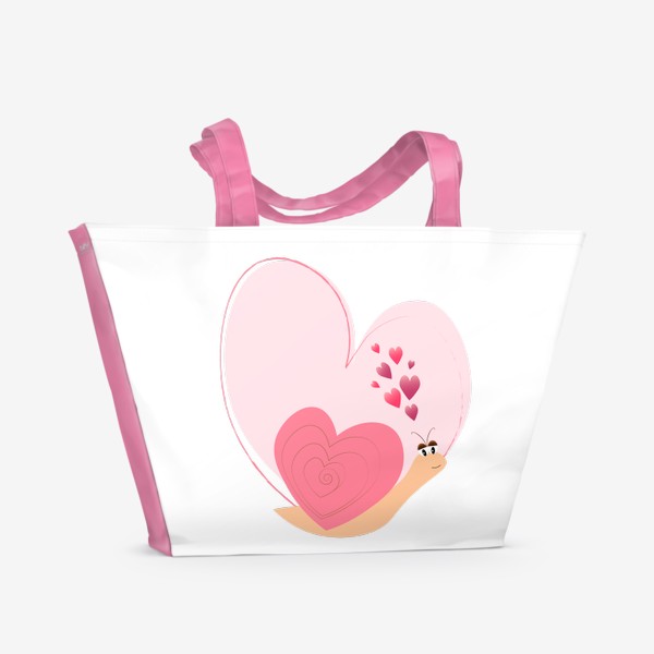 Пляжная сумка «Улитка с  сердцем»