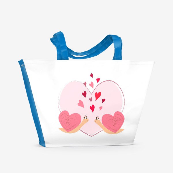 Пляжная сумка «Влюбленные  улитки»