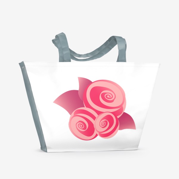Пляжная сумка «Букет из роз»