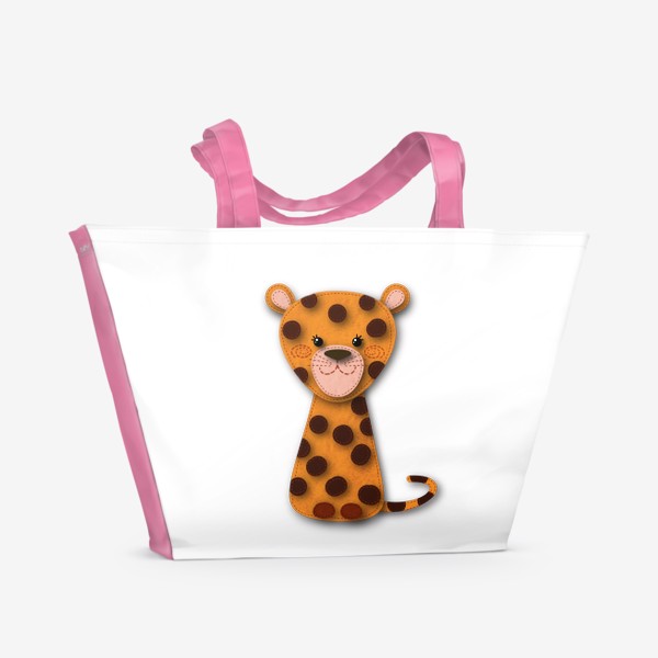 Пляжная сумка «Милый игрушечный леопард»