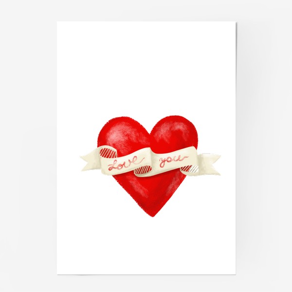 Постер «Винтажное сердце. Ретро. Сердечко, любовь, Подарок второй половинке, парню, девушке. День святого Валентина, 14 февраля»