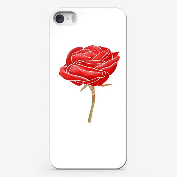 Чехол iPhone «Роза в винтажном стиле. Ретро. Растения, цветок, цветочек. Подарок на 8 марта, бабушке, девушке, жене. День влюбленных. »