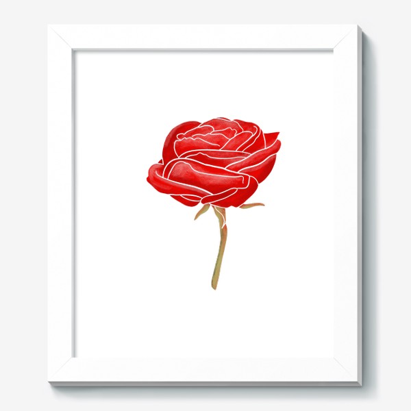 Картина «Роза в винтажном стиле. Ретро. Растения, цветок, цветочек. Подарок на 8 марта, бабушке, девушке, жене. День влюбленных. »