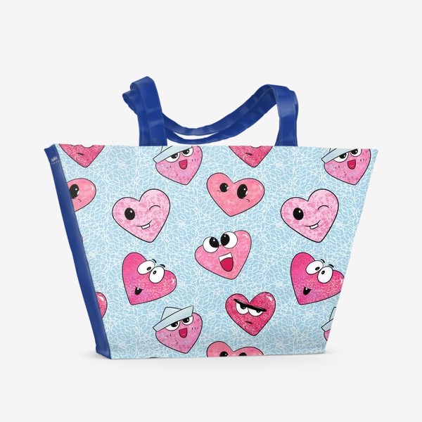 Пляжная сумка «Сердца »