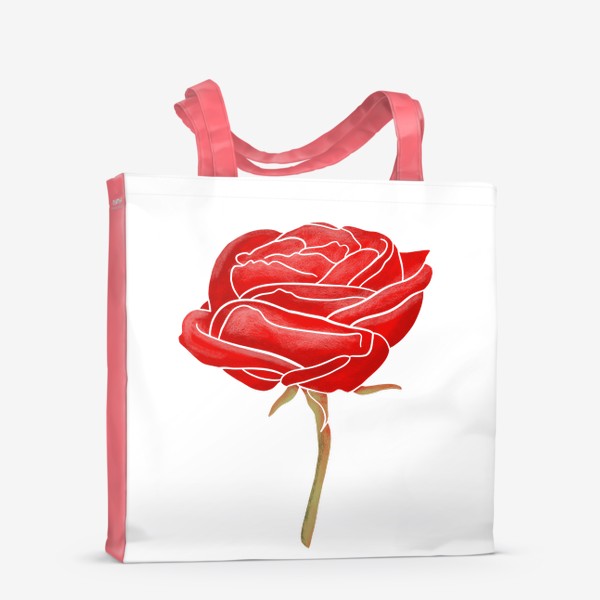 Сумка-шоппер «Роза в винтажном стиле. Ретро. Растения, цветок, цветочек. Подарок на 8 марта, бабушке, девушке, жене. День влюбленных. »